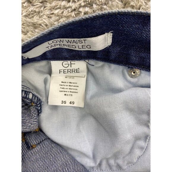 Gianfranco Ferre Jeans Mens 35x30 Button Fly Low Waist Tapered Leg Stretch Denim - Picture 6 of 13